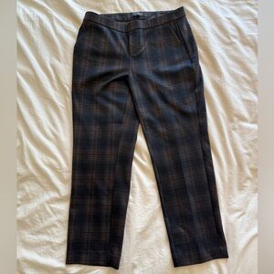 Liverpool Plaid Pants - Black and Brown